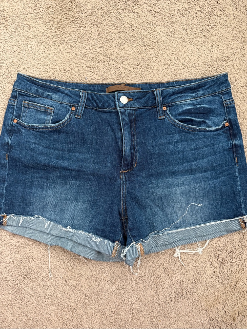 Joe's Jeans Dark Blue Distressed Denim Cutoff Shorts